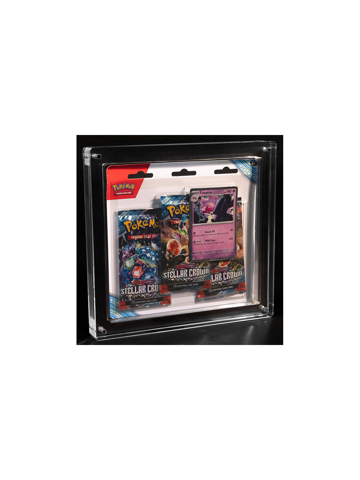 Acrylic box protezione pokemon booster pack blister (3 pack)