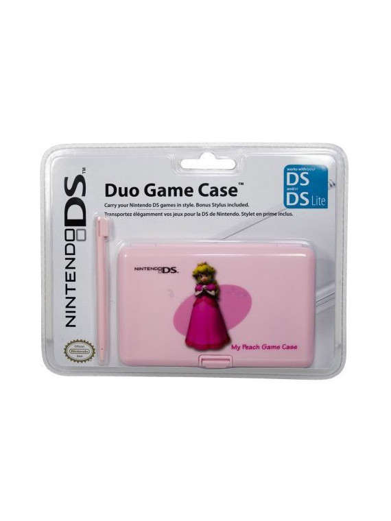Ds custodia duo game + stylus peach