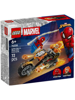 Marvel spider-man vs. ghost rider in motocicletta - 76335