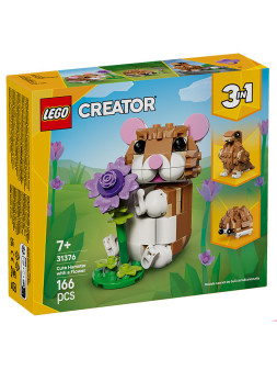 Creator simpatico criceto con fiore - 31376