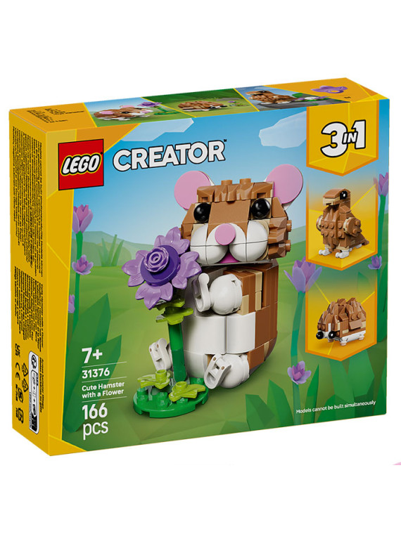 Creator simpatico criceto con fiore - 31376