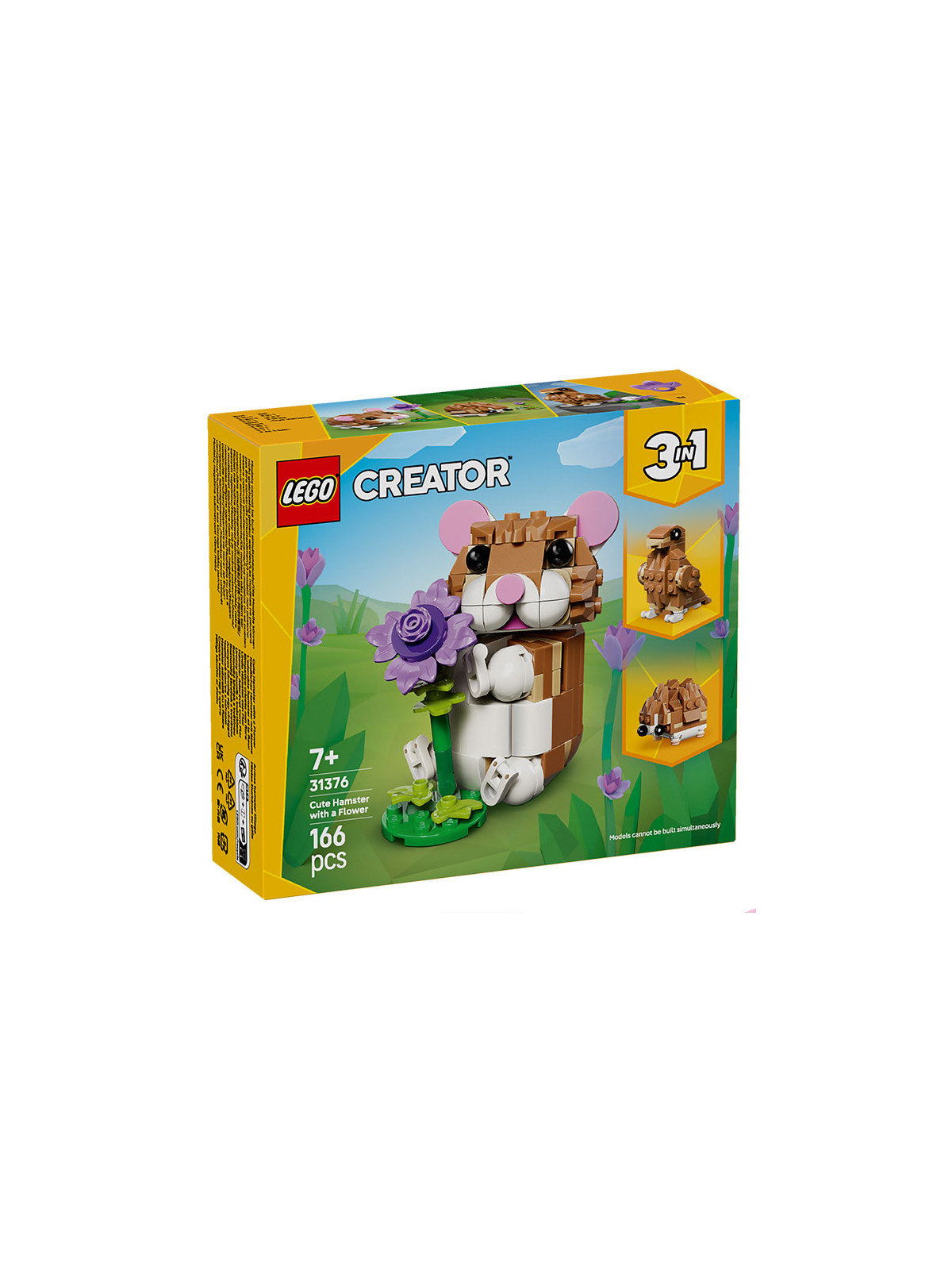 Creator simpatico criceto con fiore - 31376