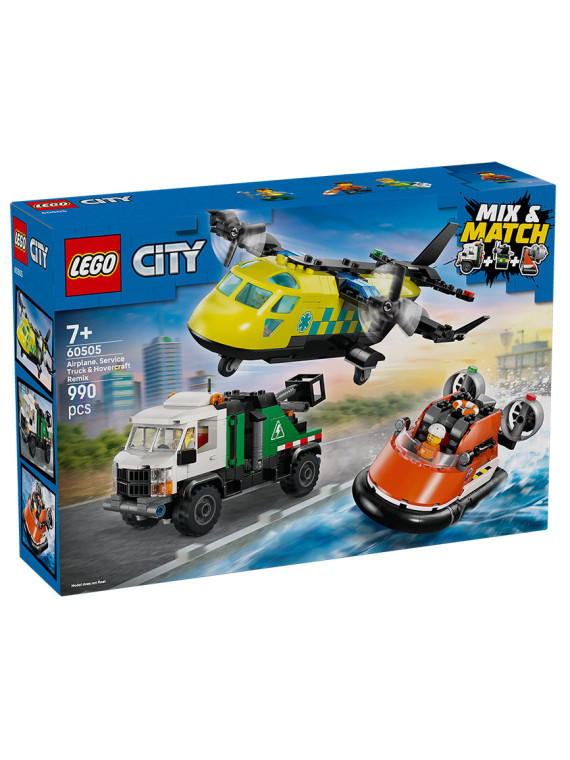 City remix aereo. camion di servizio e hovercraft - 60505