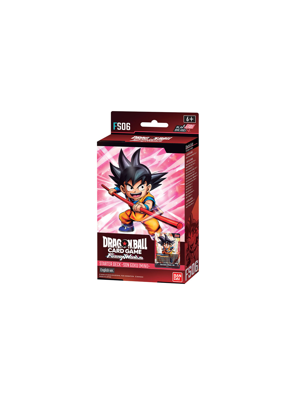 Dragon ball eng super fusion world starter deck fs06 1 mazzo