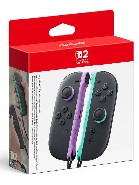 Nintendo switch 2 set 2 joy-con viola chiaro-verde chiaro