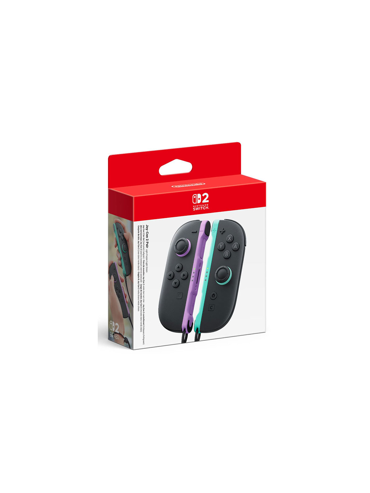 Nintendo switch 2 set 2 joy-con viola chiaro-verde chiaro