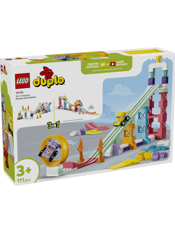 Duplo town rampe creative 3 in 1 con veicoli - 10478