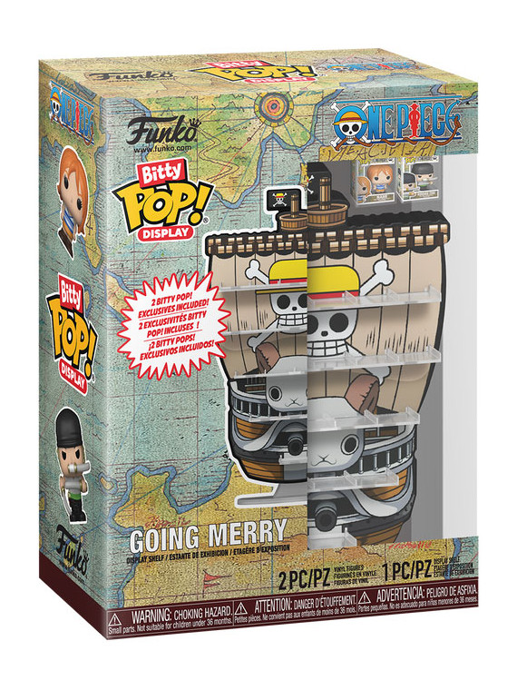 Funko bitty pop display one piece going merry