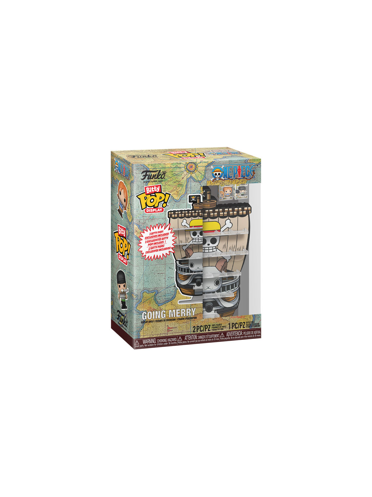 Funko bitty pop display one piece going merry