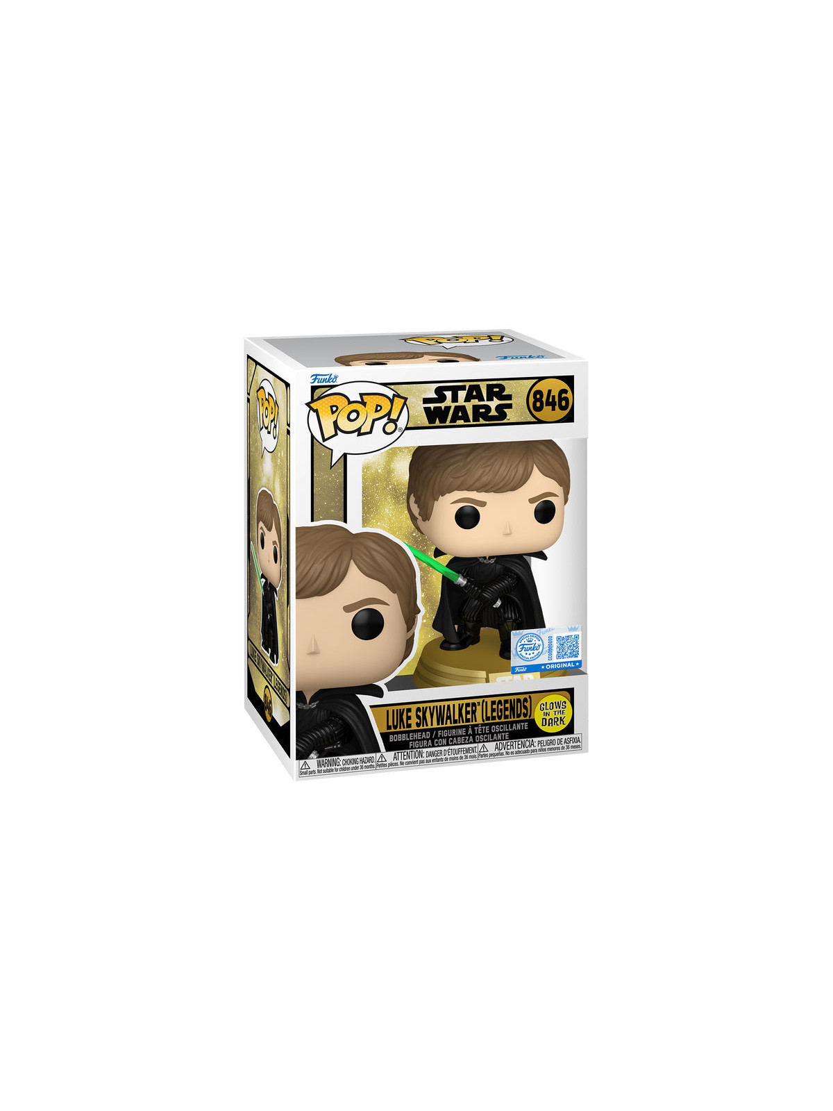 Funko pop star wars legends luke glow