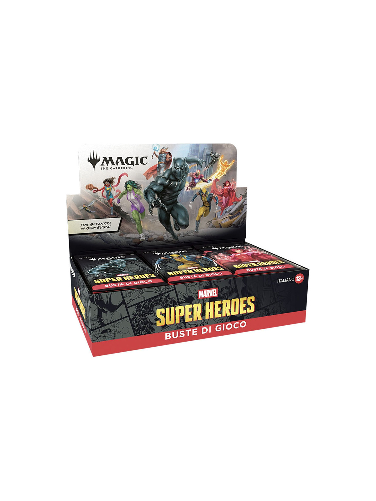 Magic ita marvel super heroes box 30 buste