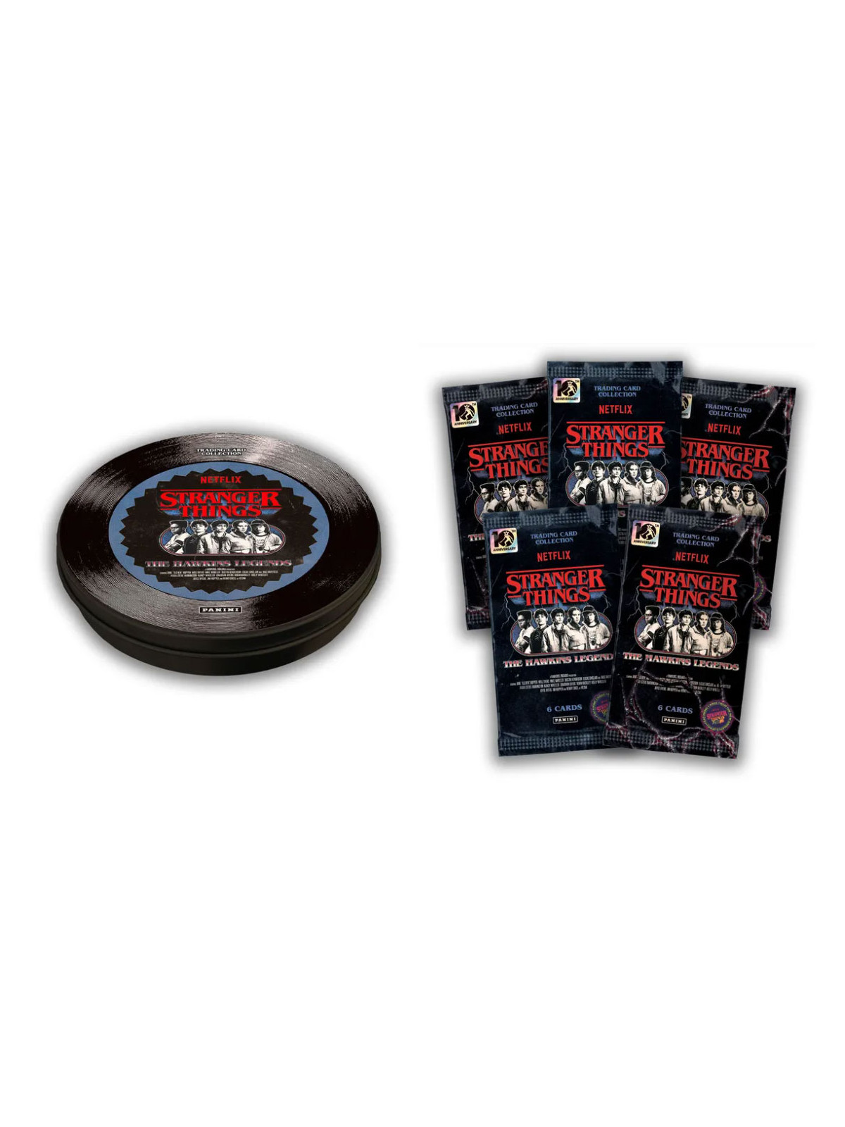 Panini stranger things hawkins legends tin box