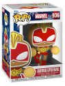 Funko pop holiday gingerbread marvel captain marvel 936