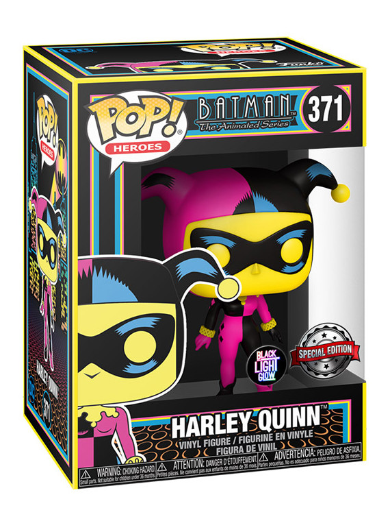 Funko pops harley quinn blacklight glow 371