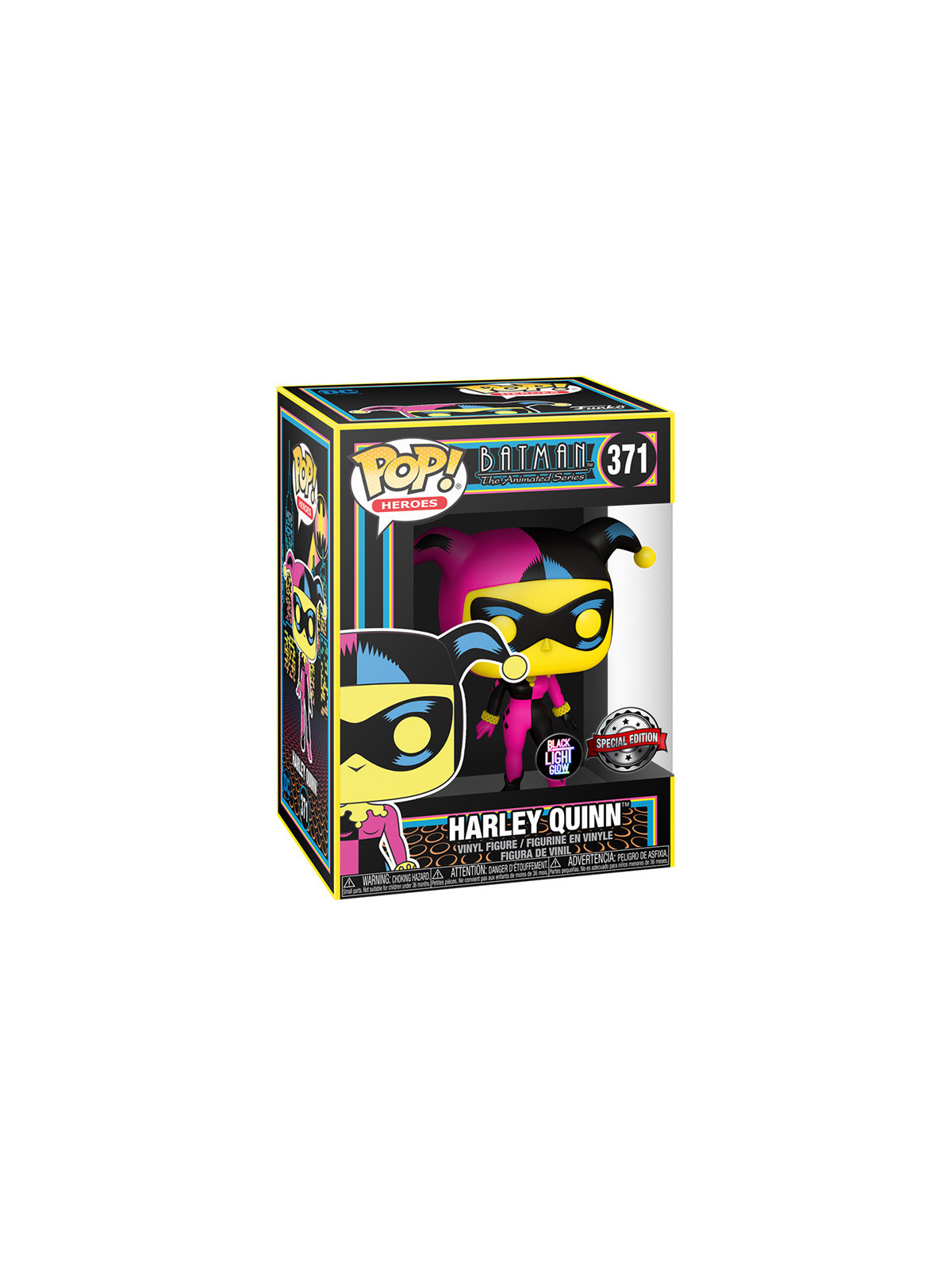 Funko pops harley quinn blacklight glow 371