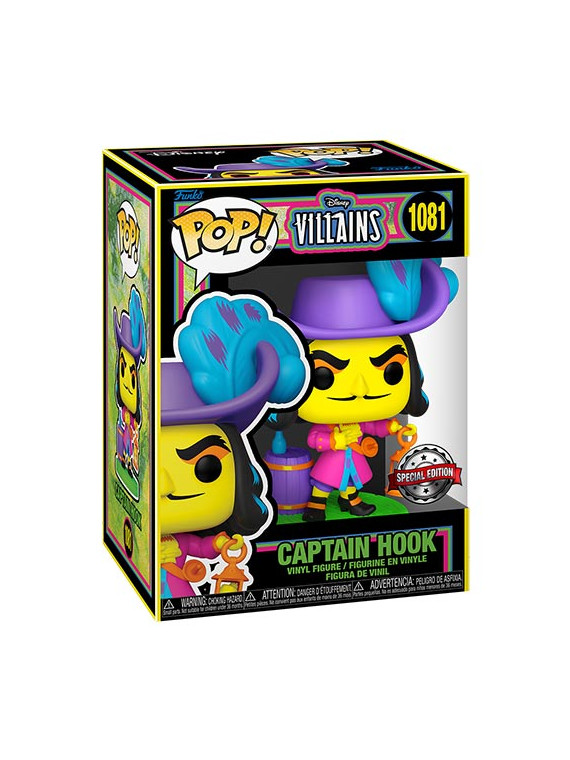 Funko pop disney villains captain hook blacklight 1081