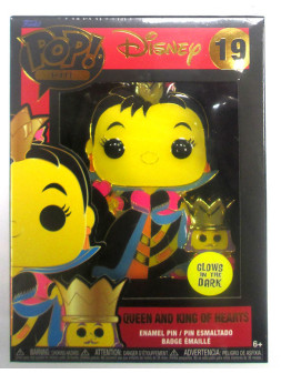 Funko pin alice in wonderland queen & king glow blacklight
