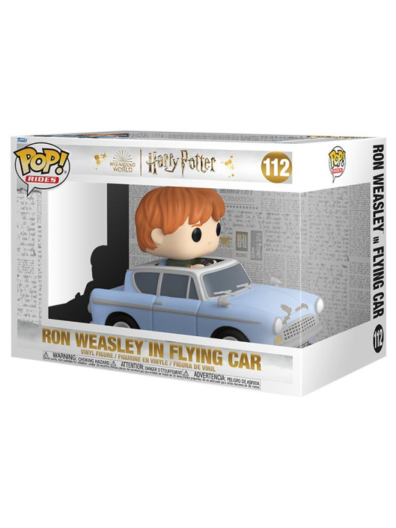 Funko pops rides harry potter ron weasley in flying car 112