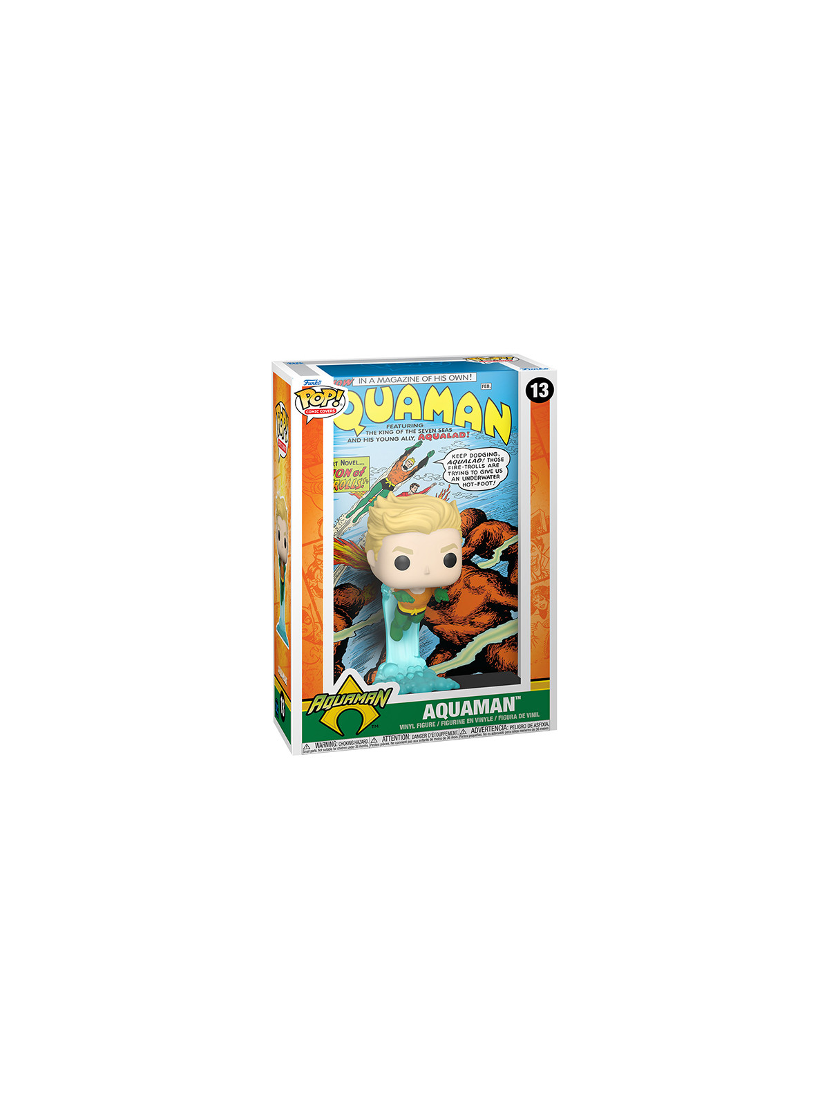 Funko pops comic cover dc aquaman 13