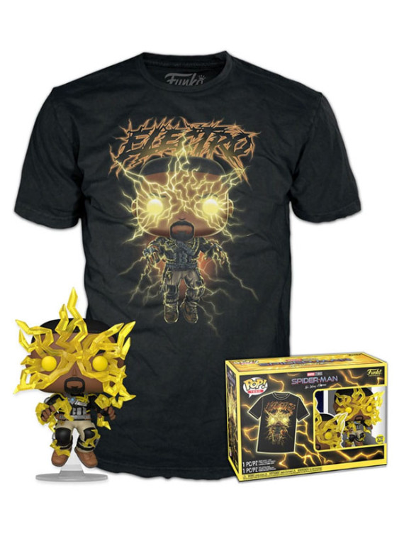Funko tee+pop spider-man no way home electro gw l