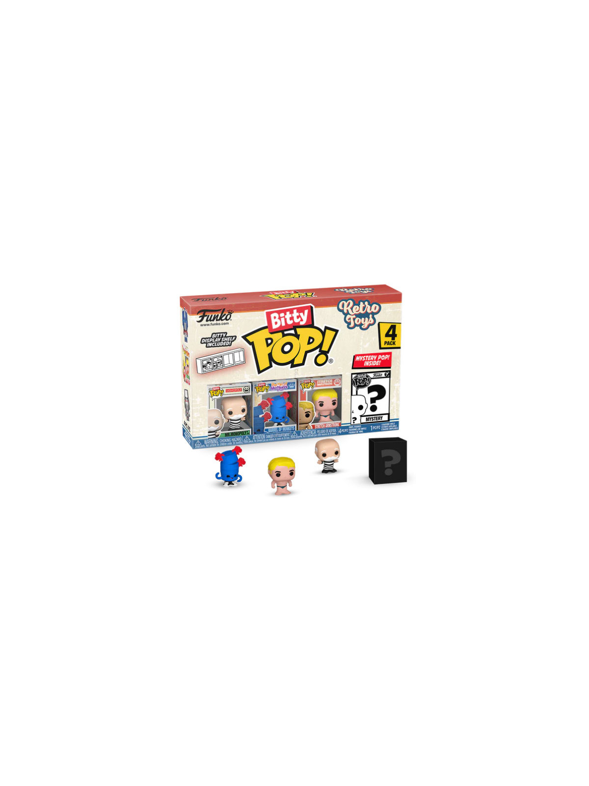 Funko bitty pop 4 pack retro toys mr. monopoly