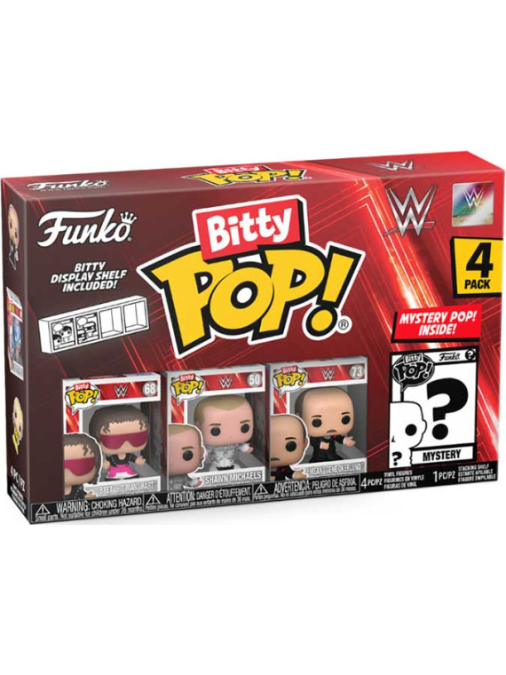 Funko bitty pop 4 pack wwe bret hart