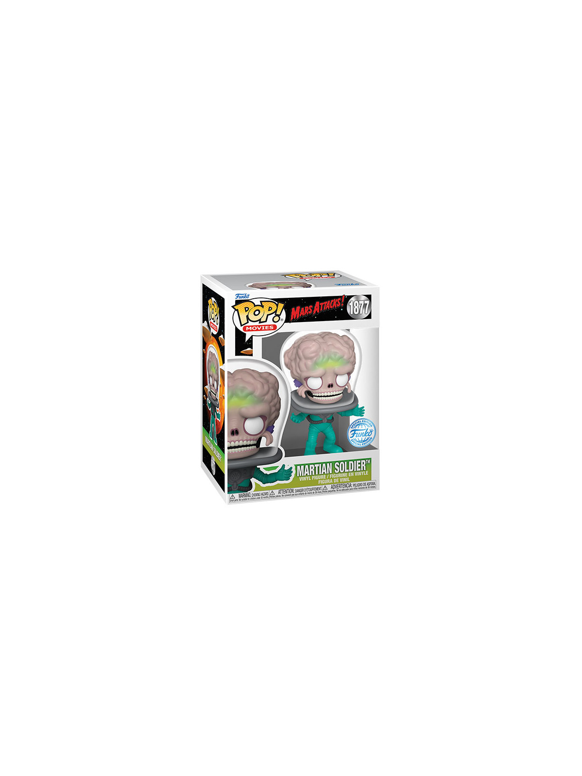Funko pop mars attacks! martian soldier w-brain w-chase 1877