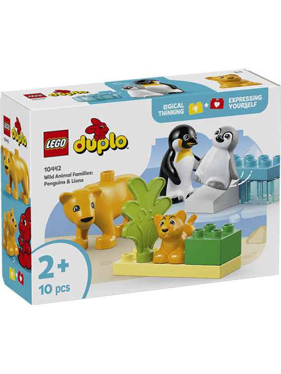 Duplo town famiglie di animali: pinguini e leoni - 10442