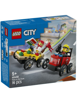 City great vehicles pack veicoli pizzaiolo vs.pompiere - 60458