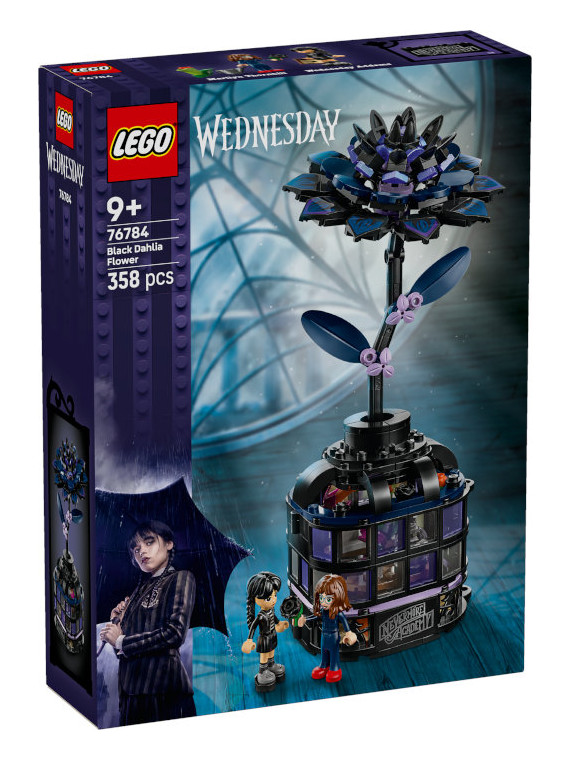 Wednesday fiore di dalia nero - 76784