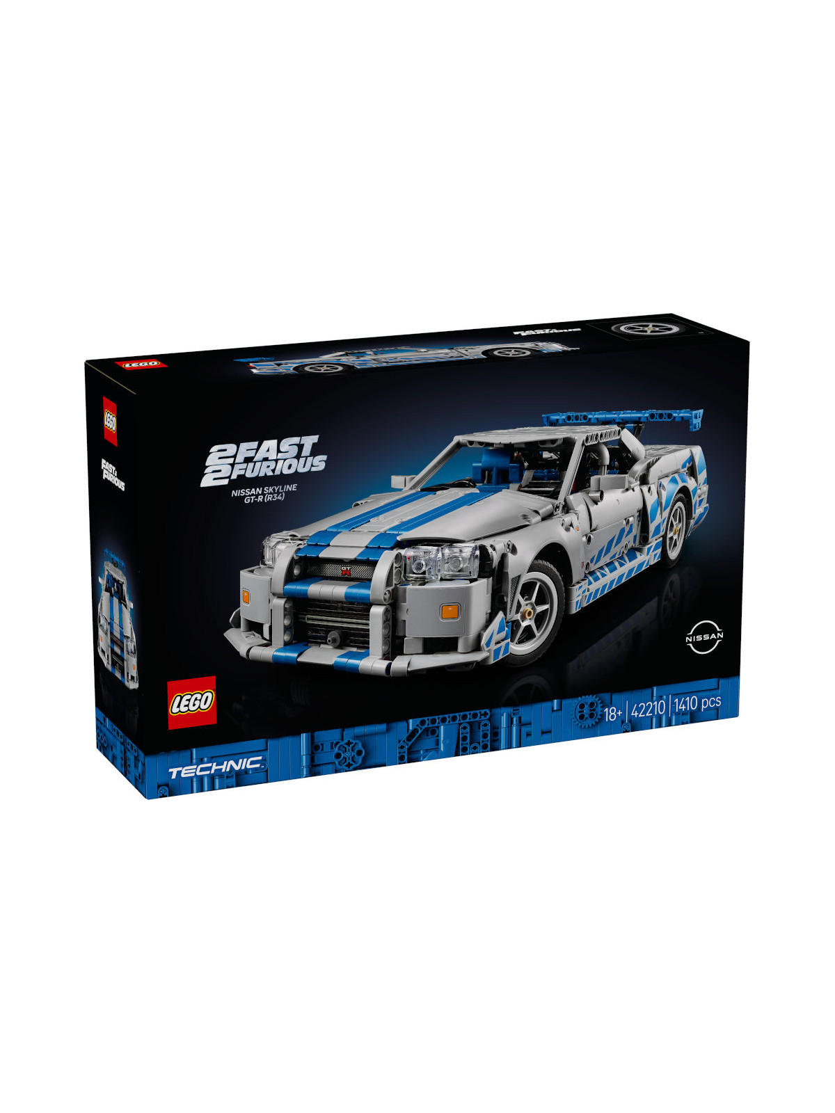 Technic auto nissan skyline gt-r r34 2 fast 2 furious - 42210