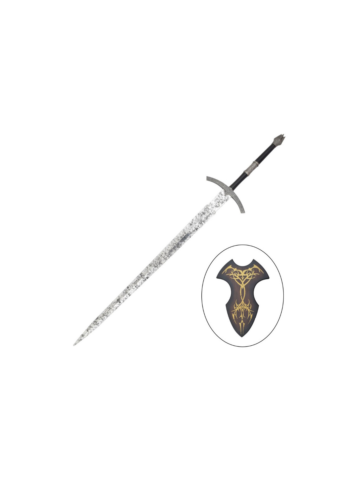 Spada non affilata signore degli anelli witchking e supporto