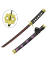 Katana mini non affilata one piece enma viola e supporto