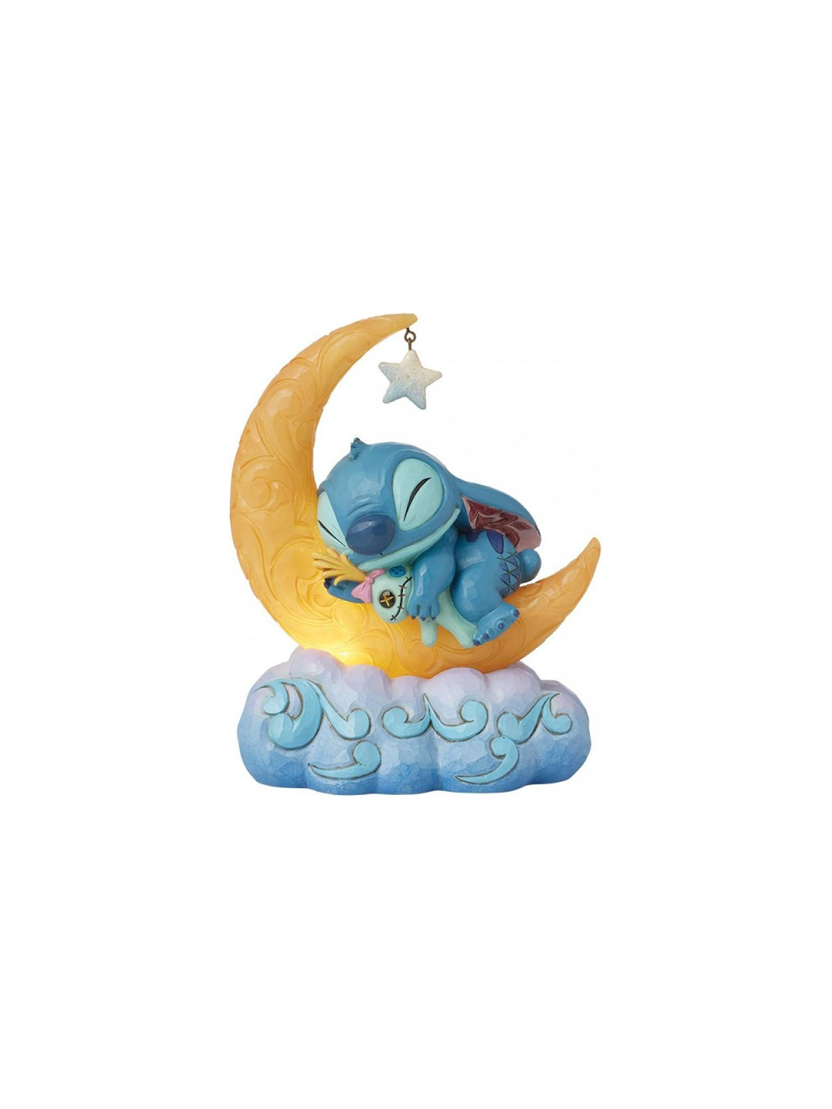 Disney stitch e scrump dormono sulla luna