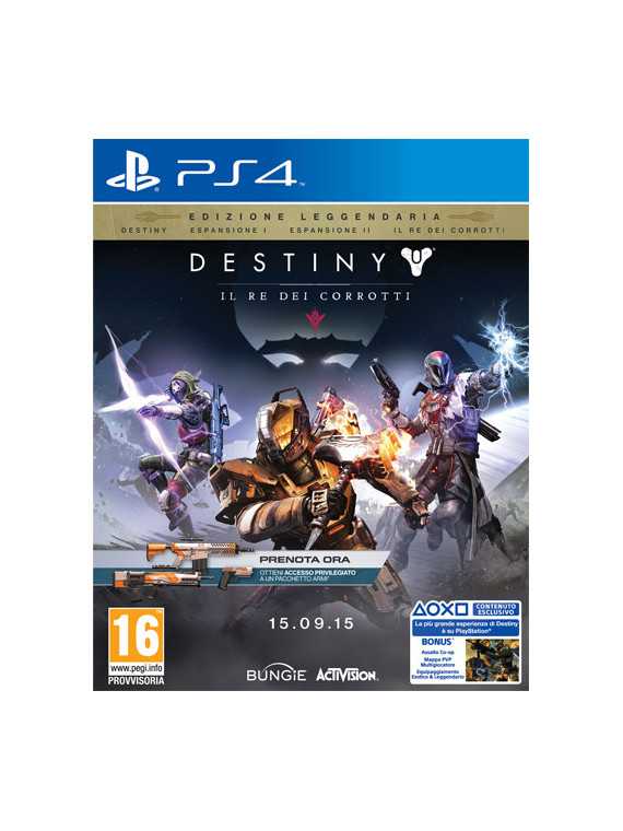 Destiny: il re dei corrotti dayone ed.