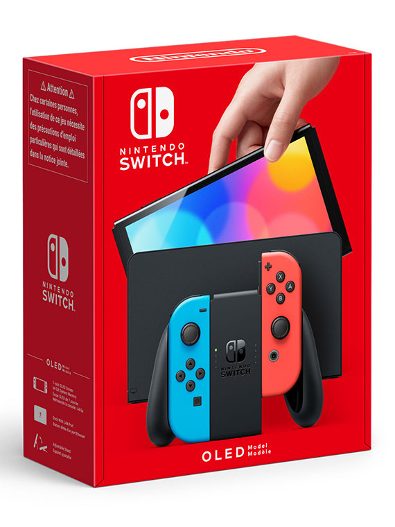Nintendo switch oled joy-con rosso blu
