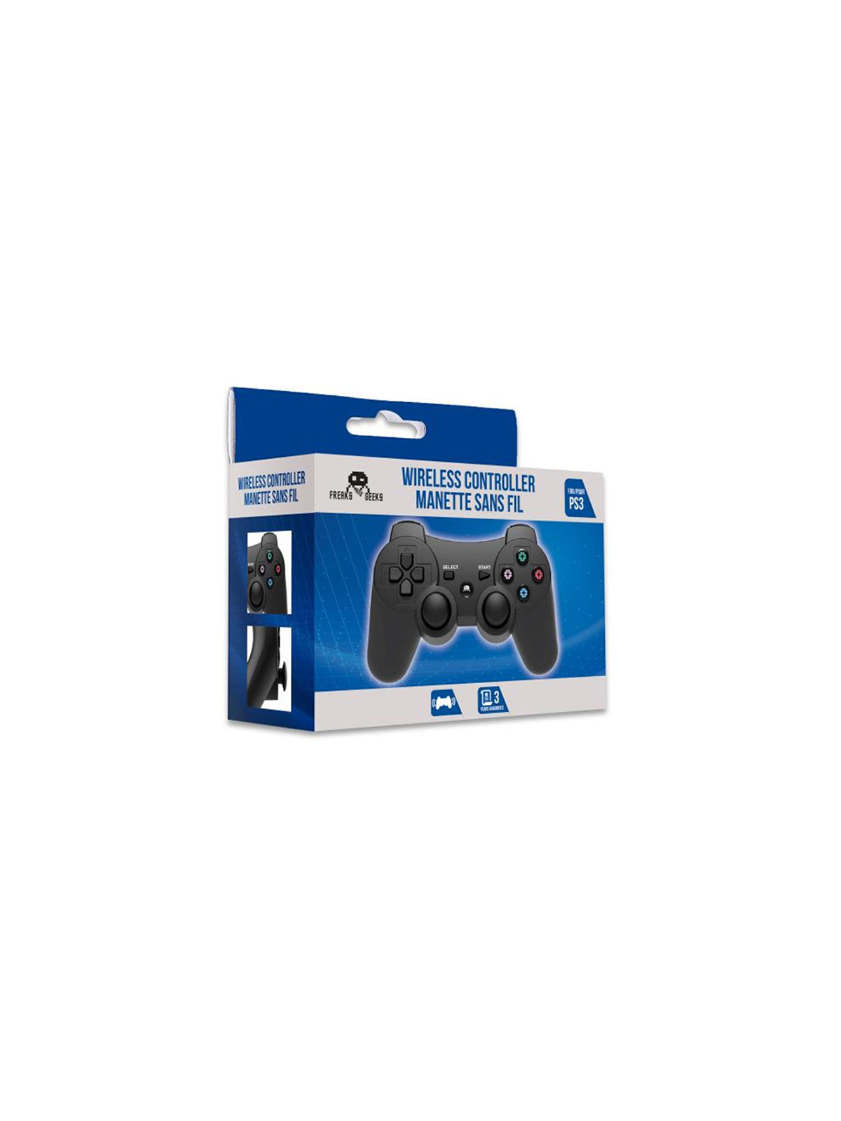 Freaks ps3 controller wireless nero v2 + cavo di ricarica 1m